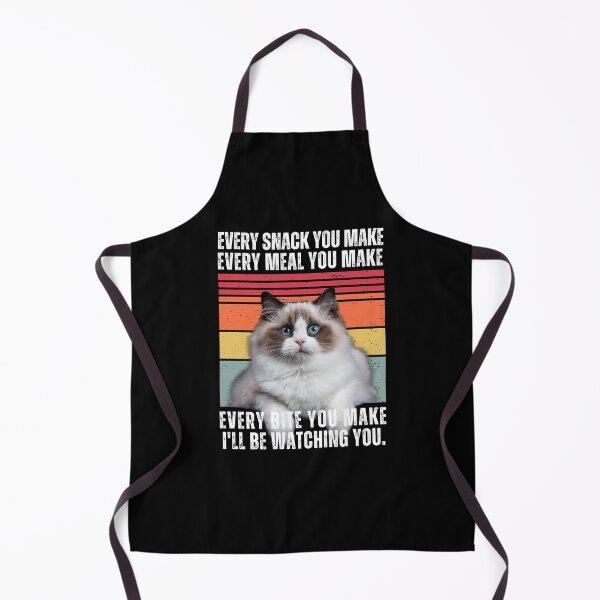 Item preview, Distressed Retro Striped Ragdoll Cat - I'll Be Watching You Funny Sticker Quotes designed and sold by CanvasThread.