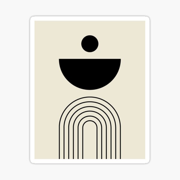 Item preview, Digital Mid century Modern Minimalist Geometric Boho Scandinavian Abstract Beige Art designed and sold by Vintage Eclectic Visuals.