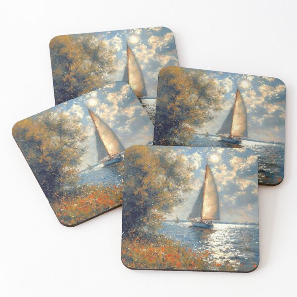 Item preview, Sea Maritime Sailboat Moon Nautical designed and sold by ArtHouseNiklas.