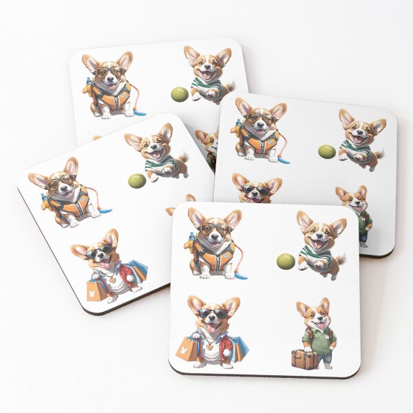 Item preview, Pembroke Welsh Corgi cute puppy dog travel Sticker Pack 3 designed and sold by Keffy.
