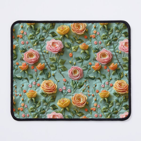 Item preview, Pink and yellow roses | Flower embroidery pattern | Floral pattern for women | All over flower pattern 1 designed and sold by Yaremchuk.