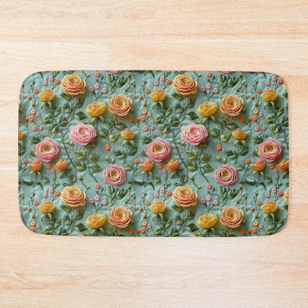 Item preview, Pink and yellow roses | Flower embroidery pattern | Floral pattern for women | All over flower pattern 1 designed and sold by Yaremchuk.