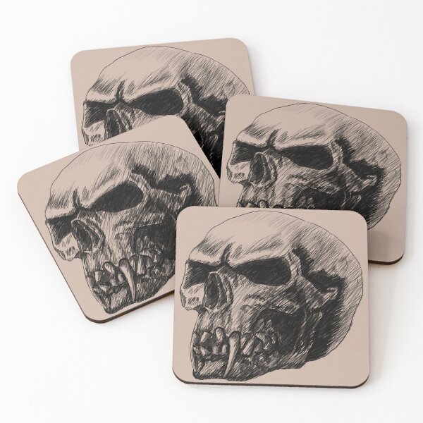 Item preview, Vampire skull sketch designed and sold by Szkicerka.