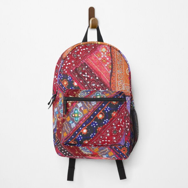 Item preview, Red and Pink Indian Print - Bright Pattern - Embroidered Design designed and sold by DreamersPlan.