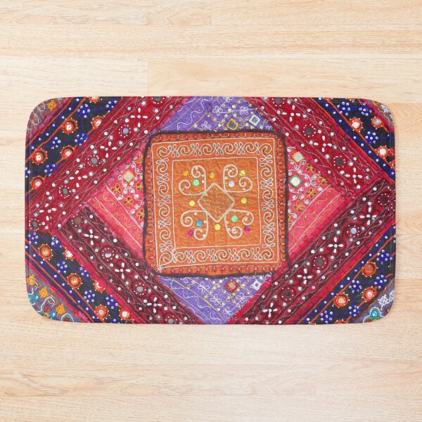 Item preview, Red and Pink Indian Print - Bright Pattern - Embroidered Design designed and sold by DreamersPlan.