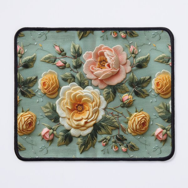 Item preview, Pink and yellow roses | Flower embroidery pattern | Floral pattern for women | All over flower pattern 2 designed and sold by Yaremchuk.