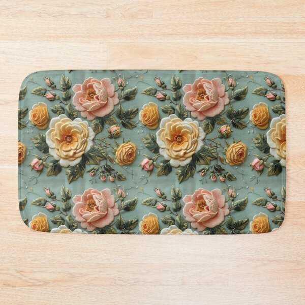 Item preview, Pink and yellow roses | Flower embroidery pattern | Floral pattern for women | All over flower pattern 2 designed and sold by Yaremchuk.