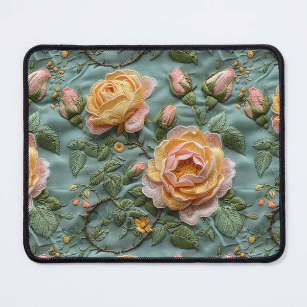 Item preview, Pink and yellow roses | Flower embroidery pattern | Floral pattern for women | All over flower pattern 3 designed and sold by Yaremchuk.