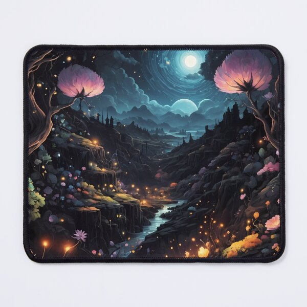 Item preview, Starry Vortex Over Enchanted Floral Ravine designed and sold by Vitalka-uk.