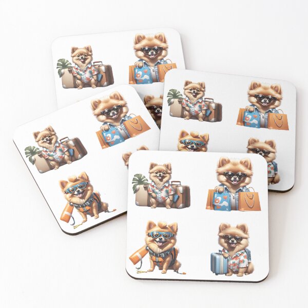 Item preview, Pomeranian cute puppy dog travel Sticker Pack designed and sold by Keffy.