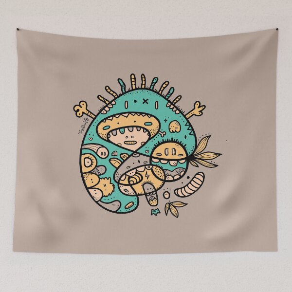 Item preview, Happy messy doodle  designed and sold by TINYGHOST.