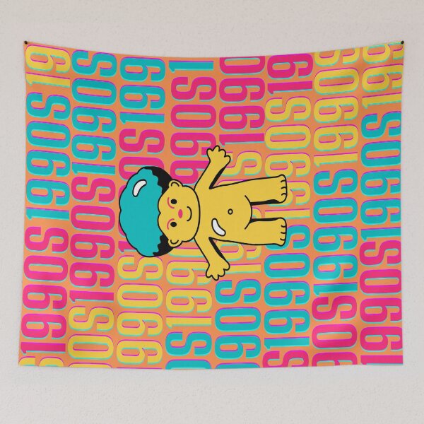 Item preview, 1990s retro design 25 - Orange Background designed and sold by PunjabanJatti.
