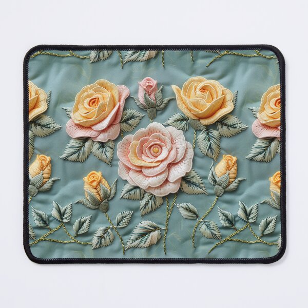 Item preview, Pink and yellow roses | Flower embroidery pattern | Floral pattern for women | All over flower pattern 4 designed and sold by Yaremchuk.
