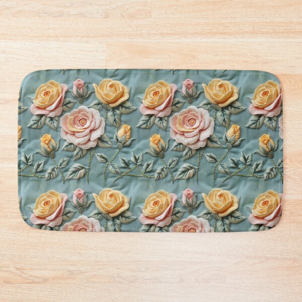 Item preview, Pink and yellow roses | Flower embroidery pattern | Floral pattern for women | All over flower pattern 4 designed and sold by Yaremchuk.