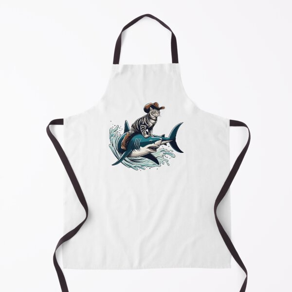 Item preview, Meowdy Texas Cowboy Rodeo Cat Ride On Shark designed and sold by TomFrontierArt.