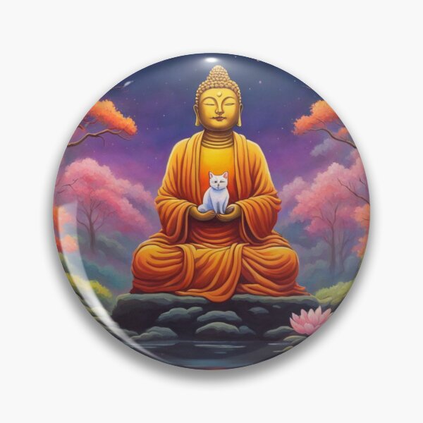 Item preview, The Buddha with a Cat designed and sold by Nikki-Designz.