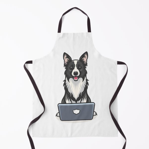 Item preview, Border Collie with laptop designed and sold by Blemenowo.
