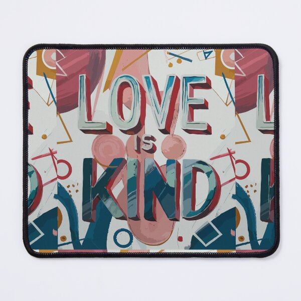 Item preview, Love is Kind: Abstract Geometric Typography Artwork designed and sold by HahaHandlesHub.