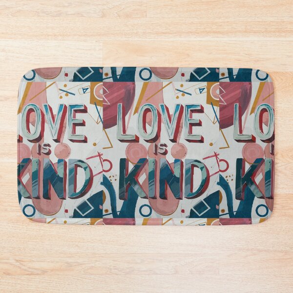 Item preview, Love is Kind: Abstract Geometric Typography Artwork designed and sold by HahaHandlesHub.