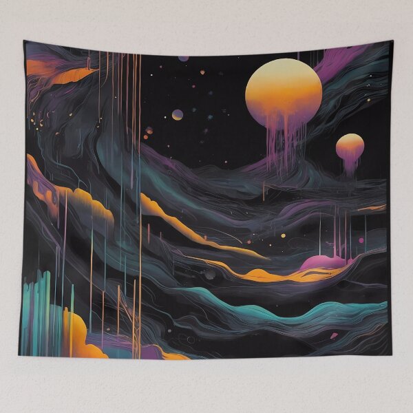 Item preview, Cosmic Serenity: Otherworldly Landscapes and Floating Orbs designed and sold by Vitalka-uk.