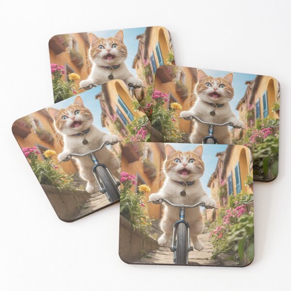 Aperçu de l'œuvre Fiasco félin : la première balade à vélo de Silly Cat a mal tourné créée et vendue par RK - Shop.