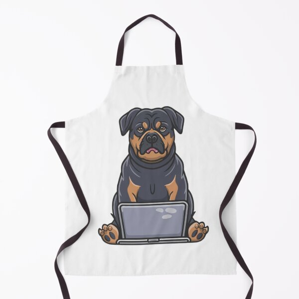 Item preview, Rottweiler with laptop designed and sold by Blemenowo.