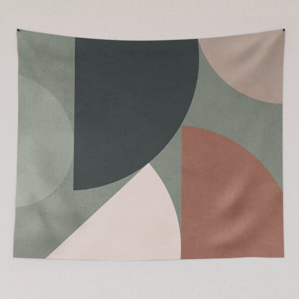 Item preview, Half Circle, Abstract Boho, Geometrical, Mid Century Modern 2 designed and sold by technicolorable_art.