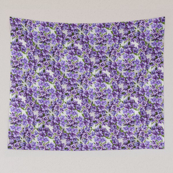 Item preview, Purple Balloon flower Seamless Pattern design designed and sold by Petalandfur.