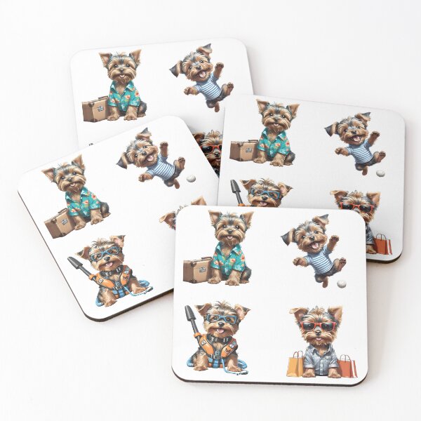 Item preview, Yorkshire Terrier cute puppy dog travel Sticker Pack 2 designed and sold by Keffy.