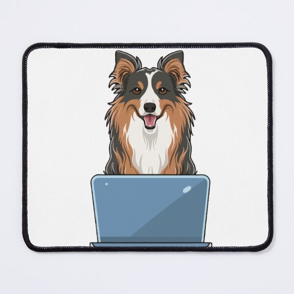 Item preview, Shetland Sheepdog with laptop designed and sold by Blemenowo.