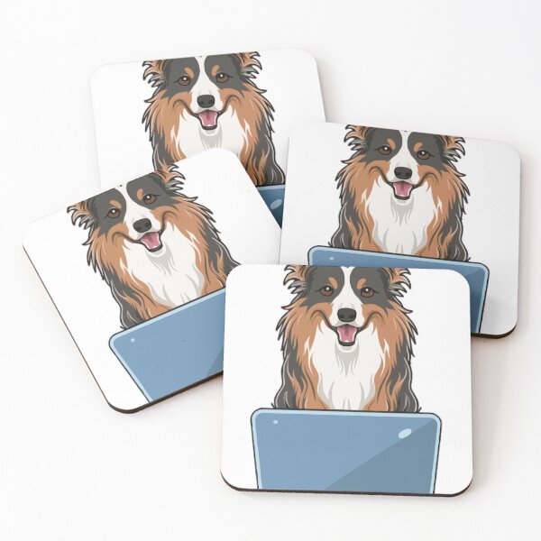 Item preview, Shetland Sheepdog with laptop designed and sold by Blemenowo.