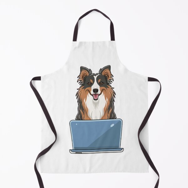 Item preview, Shetland Sheepdog with laptop designed and sold by Blemenowo.