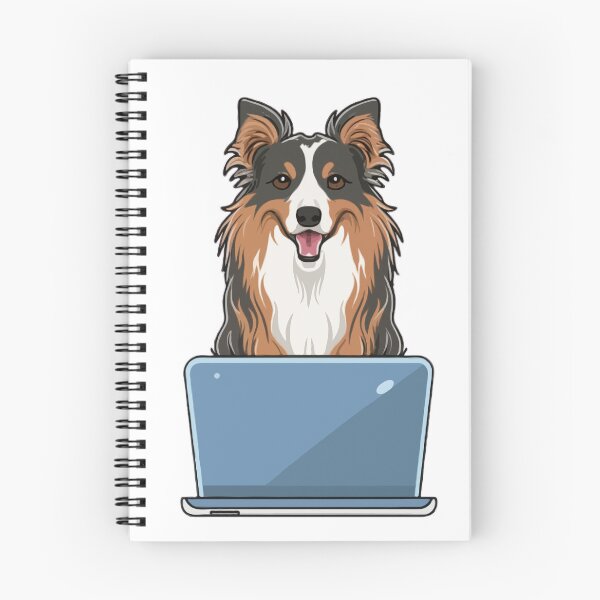 Item preview, Shetland Sheepdog with laptop designed and sold by Blemenowo.