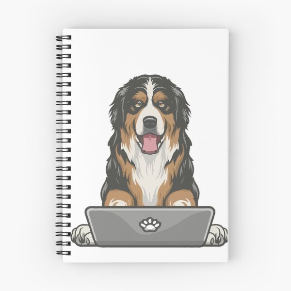 Item preview, Bernese Mountain Dog with laptop designed and sold by Blemenowo.