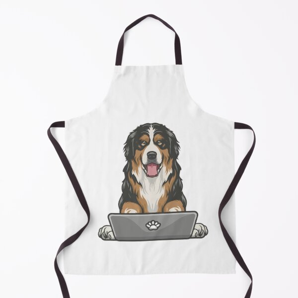 Item preview, Bernese Mountain Dog with laptop designed and sold by Blemenowo.