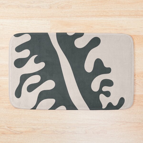 Item preview, Abstract Two Wavy Leaves in Black designed and sold by technicolorable_art.