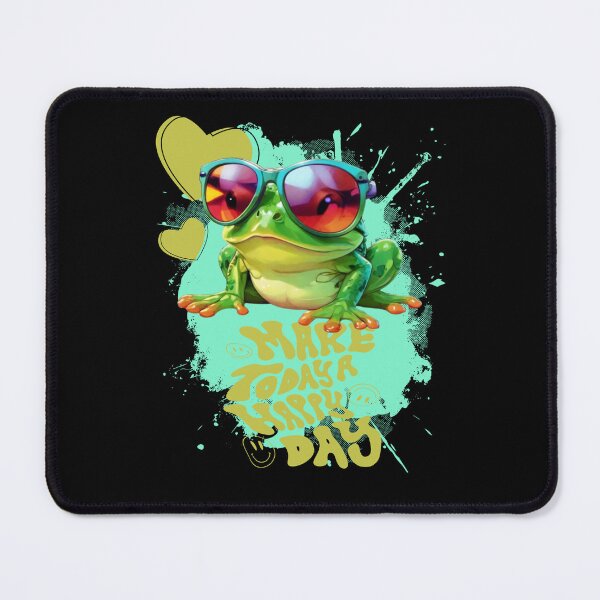 Item preview, Green frog with sunglasses designed and sold by Ecmoprints.