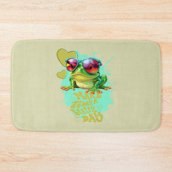 Item preview, Green frog with sunglasses designed and sold by Ecmoprints.