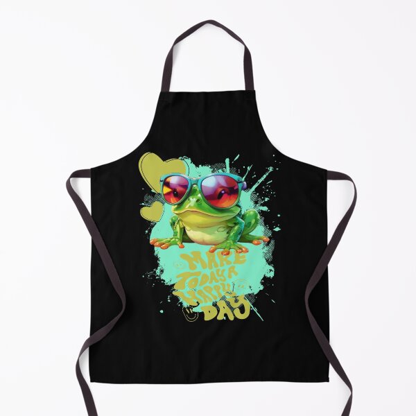 Item preview, Green frog with sunglasses designed and sold by Ecmoprints.