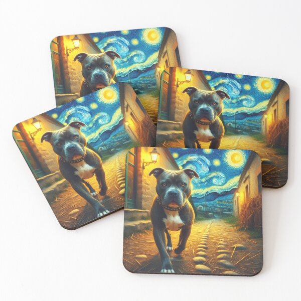 Item preview, A Pitbull's Starry Night designed and sold by 123ks.