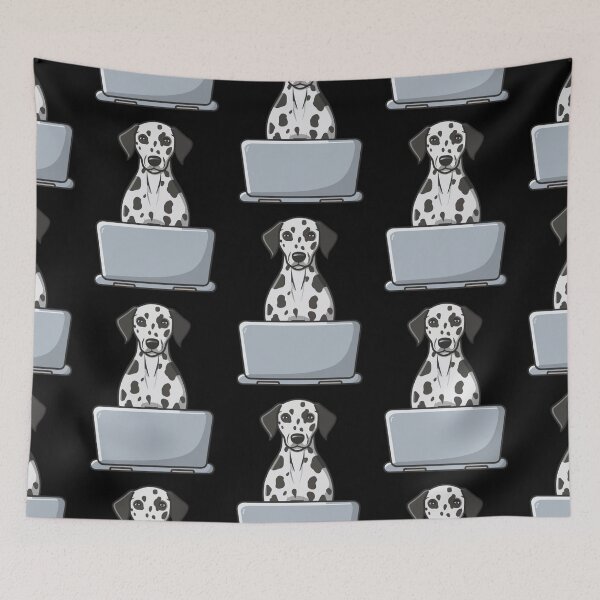Item preview, Dalmatian with laptop designed and sold by Blemenowo.