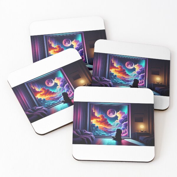 Item preview, Nightfall Nirvana: A Bedroom Window's Tale designed and sold by DreamAlongArt.