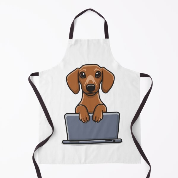 Item preview, Dachshund with laptop designed and sold by Blemenowo.