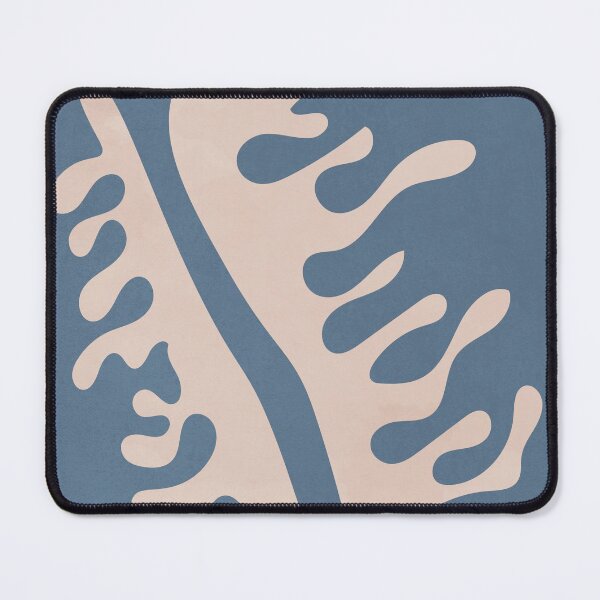 Item preview, Abstract Two Wavy Leaves in Blue designed and sold by technicolorable_art.