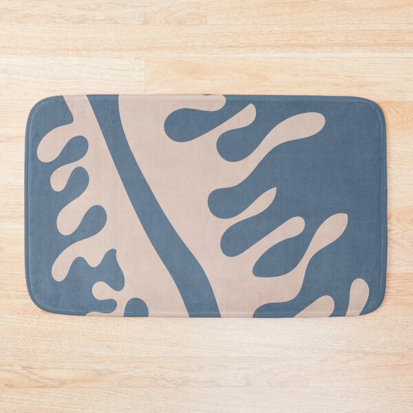 Item preview, Abstract Two Wavy Leaves in Blue designed and sold by technicolorable_art.