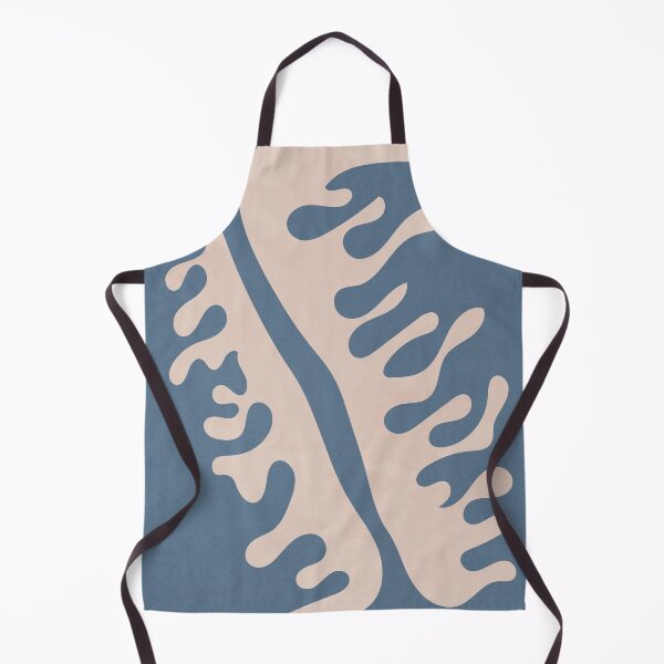 Item preview, Abstract Two Wavy Leaves in Blue designed and sold by technicolorable_art.