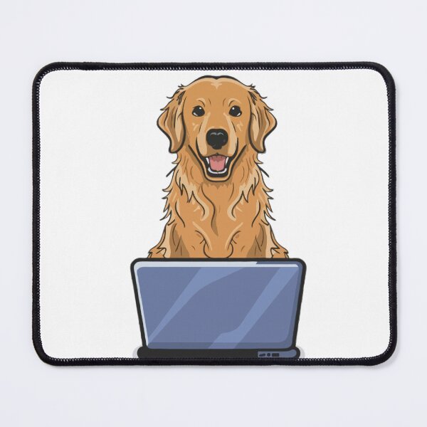 Item preview, Golden Retriever with laptop designed and sold by Blemenowo.