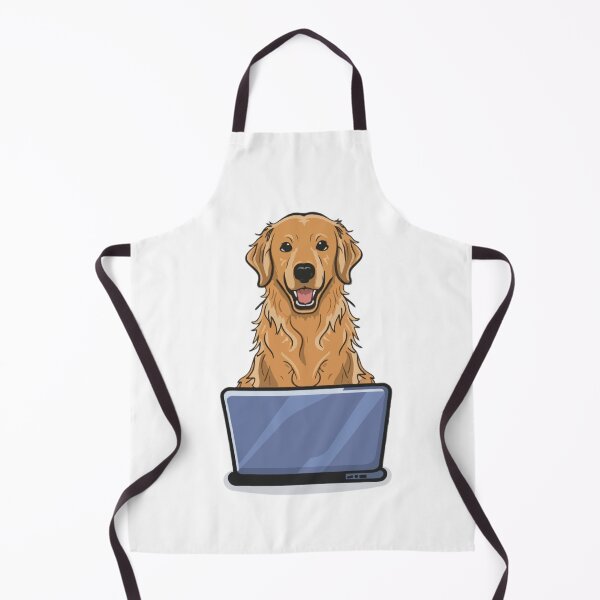 Item preview, Golden Retriever with laptop designed and sold by Blemenowo.
