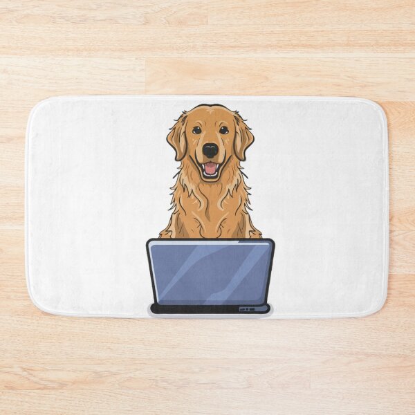 Item preview, Golden Retriever with laptop designed and sold by Blemenowo.