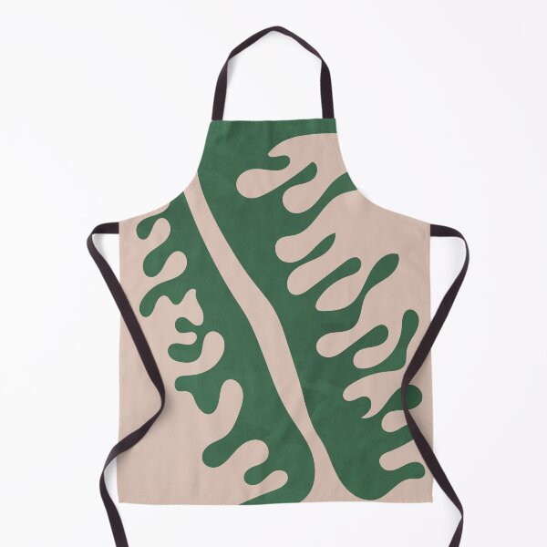 Item preview, Abstract Two Wavy Leaves in Green designed and sold by technicolorable_art.